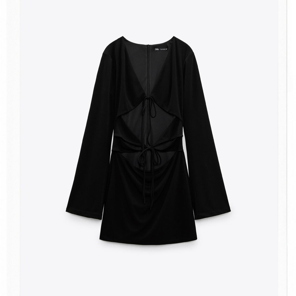 Zara cut out mini dress size medium black Zara mini dress